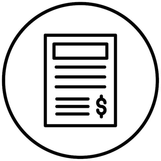 Ilustración del vector de recibo