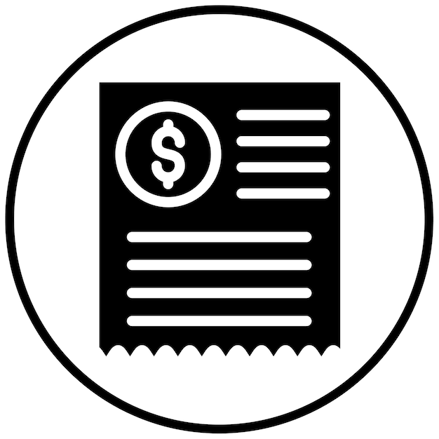 Ilustración del vector de recibo
