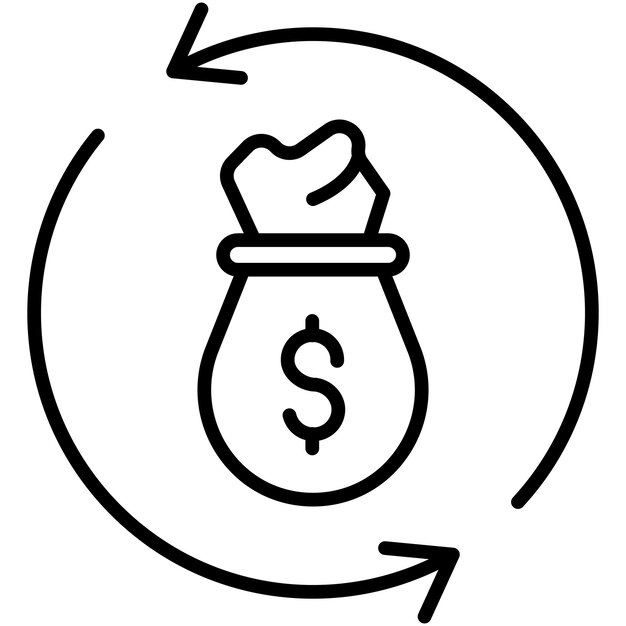 Ilustración del vector de refinanciamiento