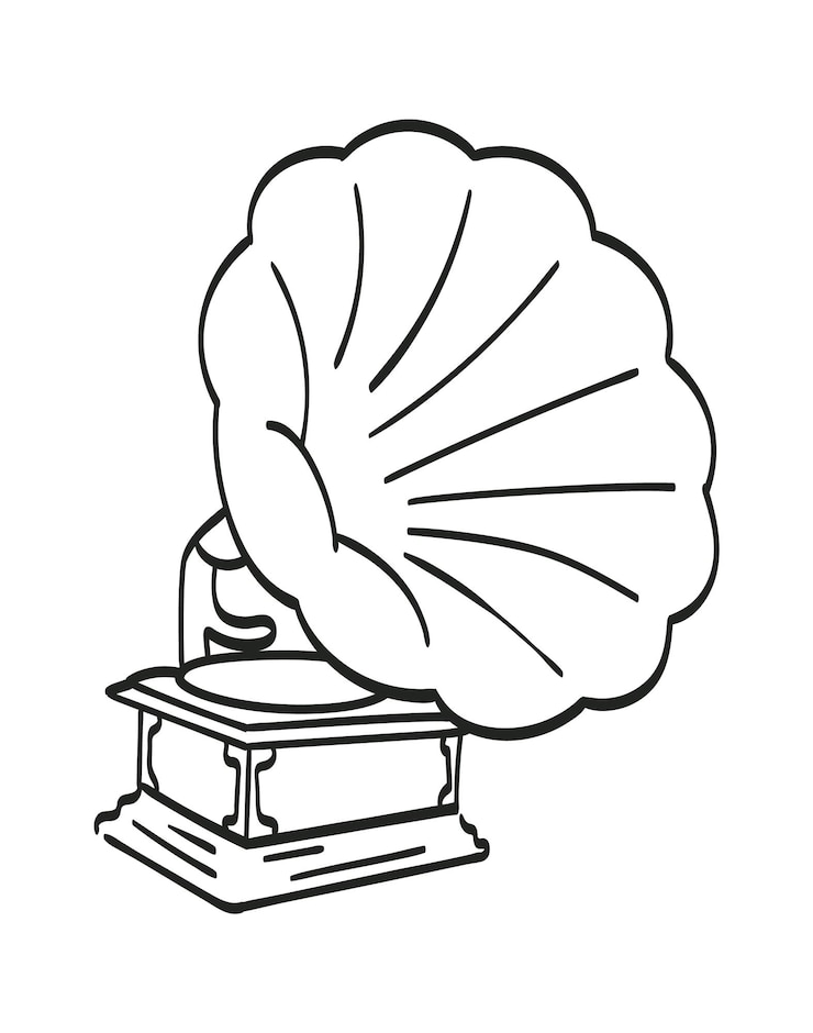 Vector ilustración de vector de registro de gramófono retro