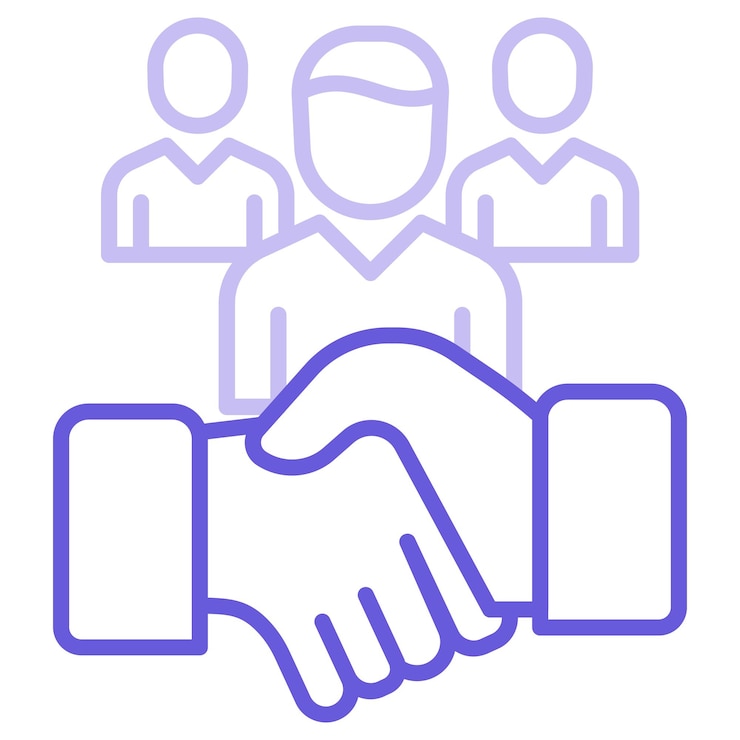 Vector ilustración del vector de las relaciones comerciales