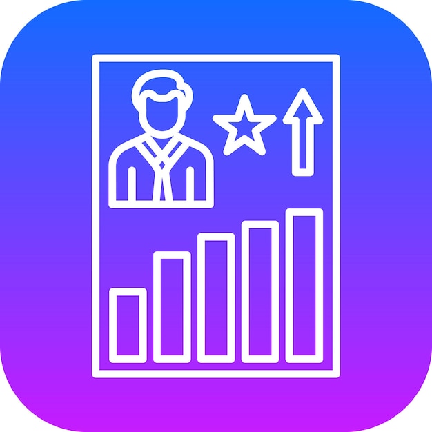 Ilustración del vector de rendimiento del empleado