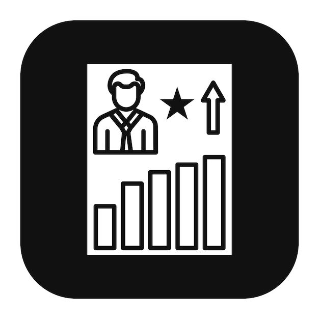 Ilustración del vector de rendimiento del empleado