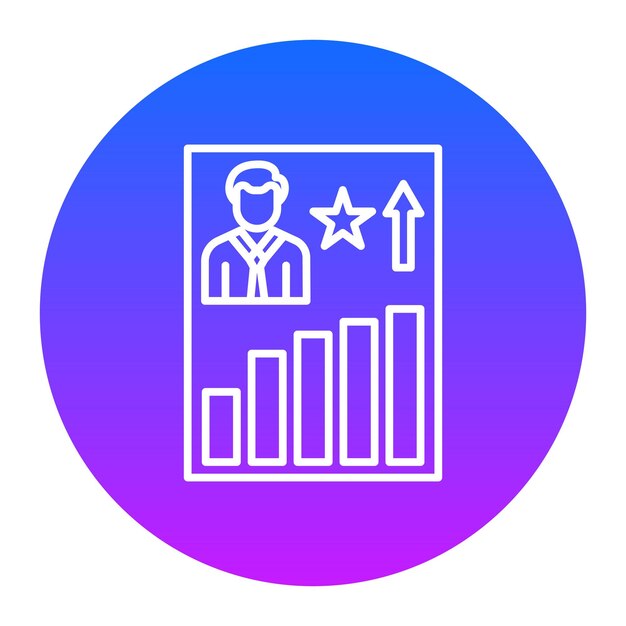 Ilustración del vector de rendimiento del empleado