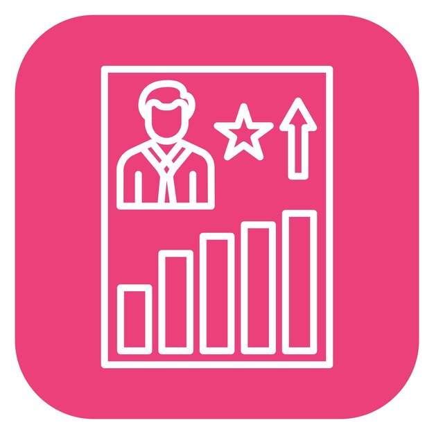 Ilustración del vector de rendimiento del empleado
