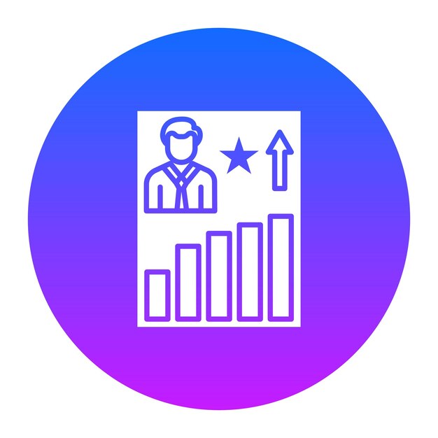 Ilustración del vector de rendimiento del empleado