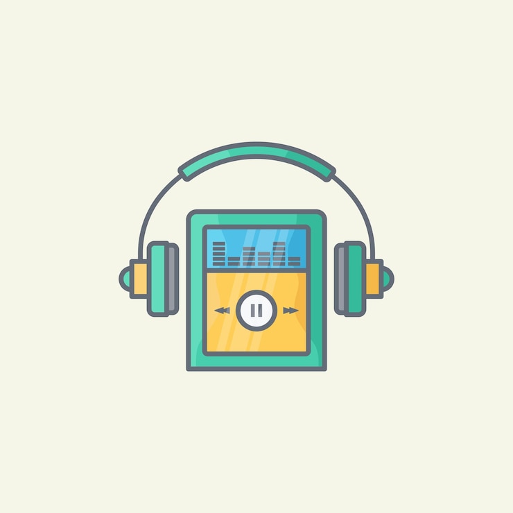 Vector ilustración de vector de reproductor de música