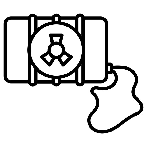Ilustración del vector de los residuos nucleares