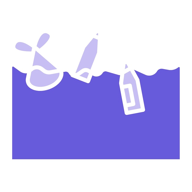 Ilustración del vector de residuos oceánicos