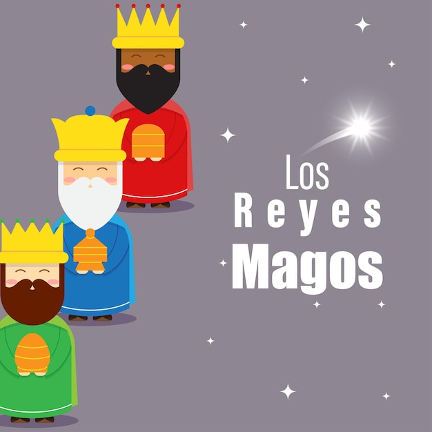 Vector ilustración de vector de los reyes magos