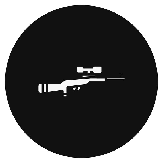 Ilustración del vector del rifle de francotirador
