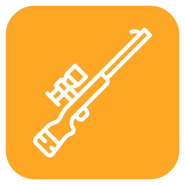 Ilustración del vector del rifle de francotirador