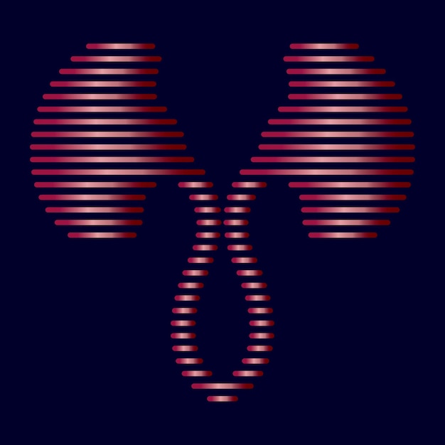 Ilustración del vector del riñón