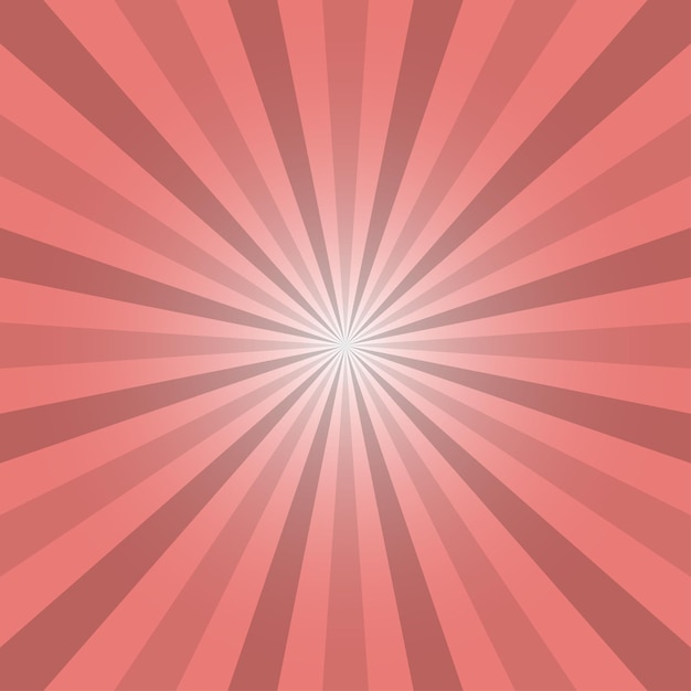 Ilustración de vector rosa cómico de rayos retro