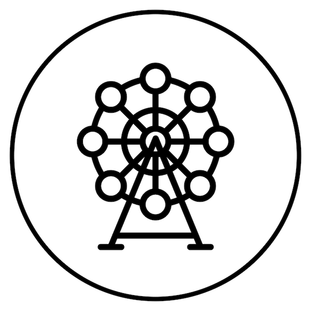 Ilustración del vector de la rueda de la ferris