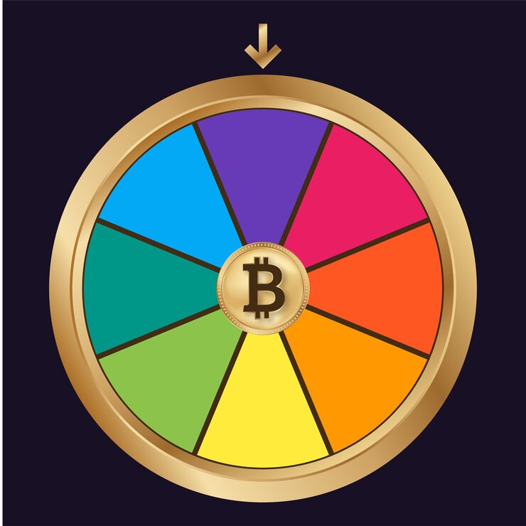 Vector ilustración de vector de rueda de fortuna realista multicolor