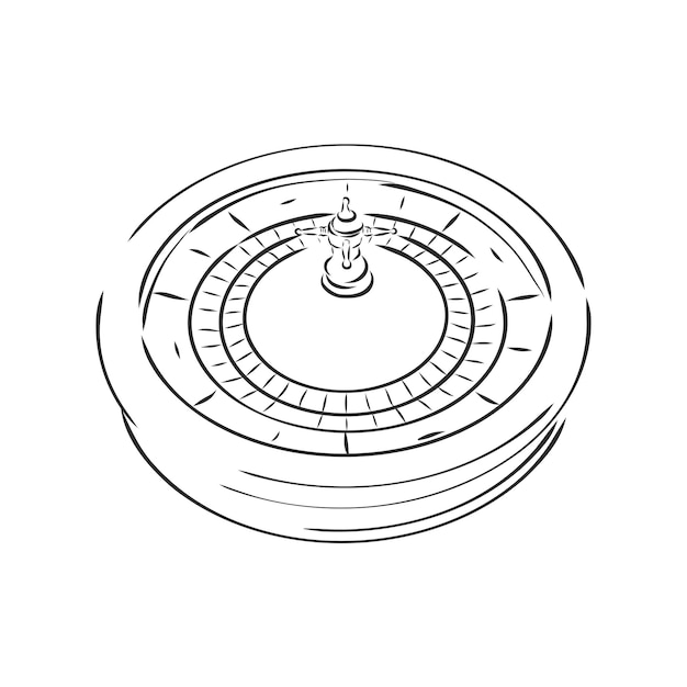 Ilustración de vector de rueda de ruleta de casino ilustración de dibujo de vector de ruleta de casino