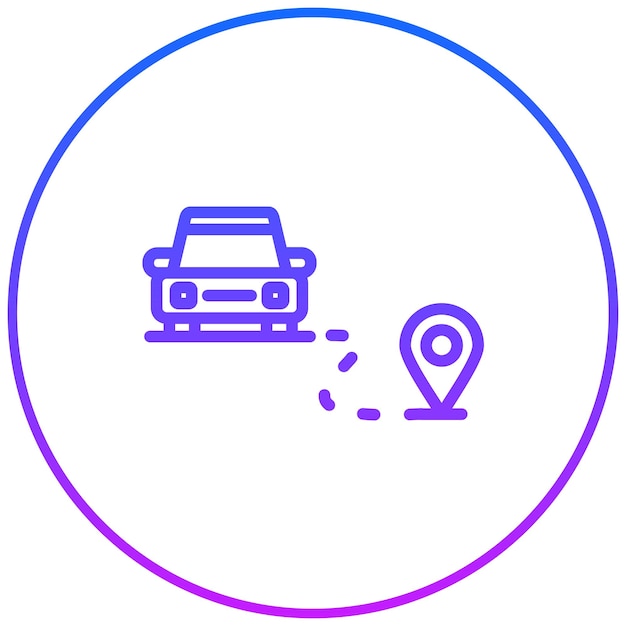 Ilustración del vector de la ruta de conducción