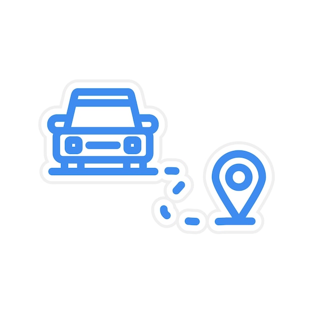 Ilustración del vector de la ruta de conducción