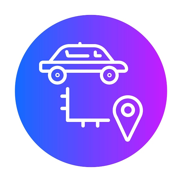 Ilustración del vector de la ruta de conducción