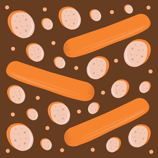 Ilustración de vector de salchicha sabrosa Frankfurter