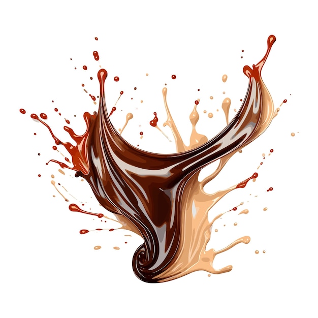 Ilustración de vector de salpicaduras de chocolate