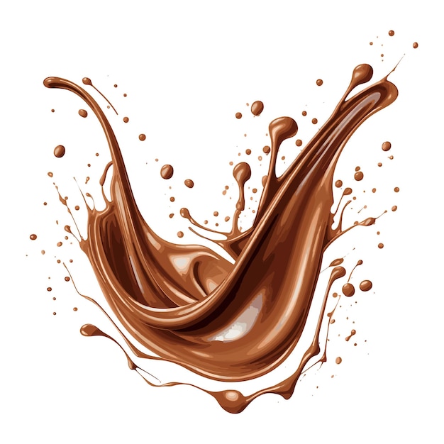 Ilustración de vector de salpicaduras de chocolate