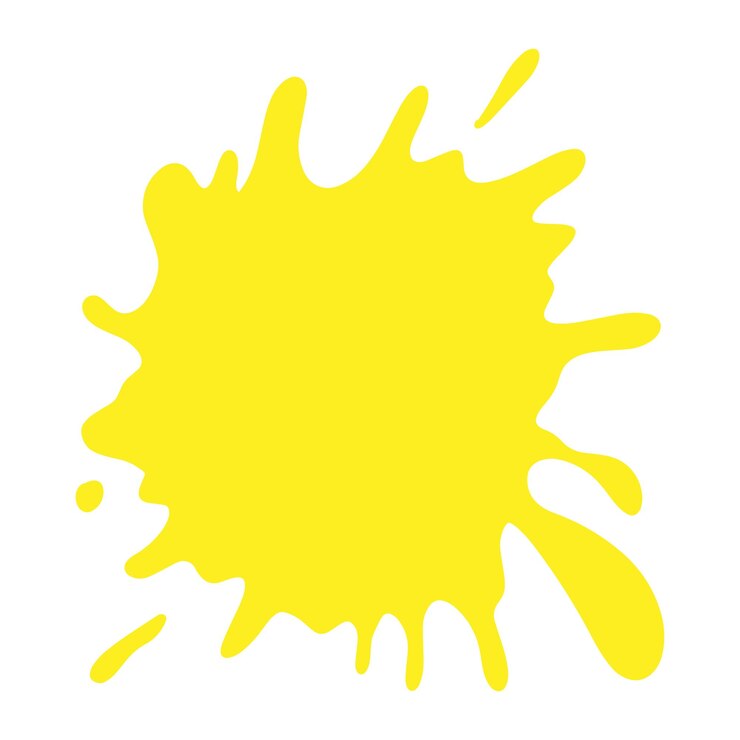 Vector ilustración del vector de salpicaduras de pintura amarilla