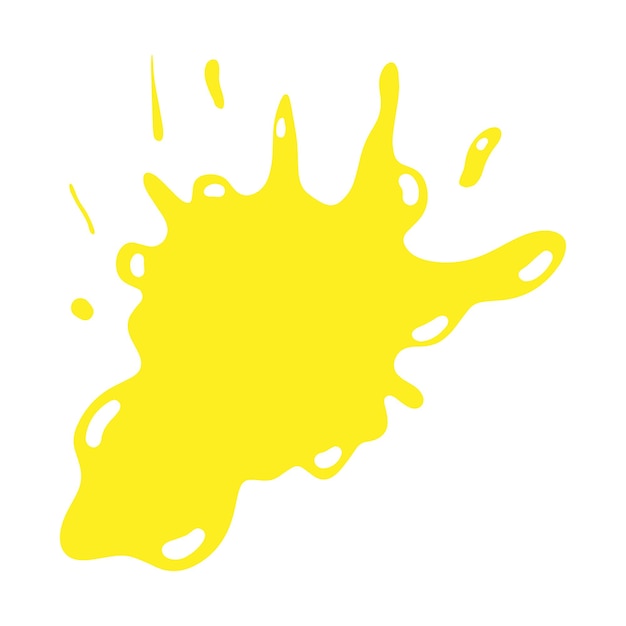 Ilustración del vector de salpicaduras de pintura amarilla