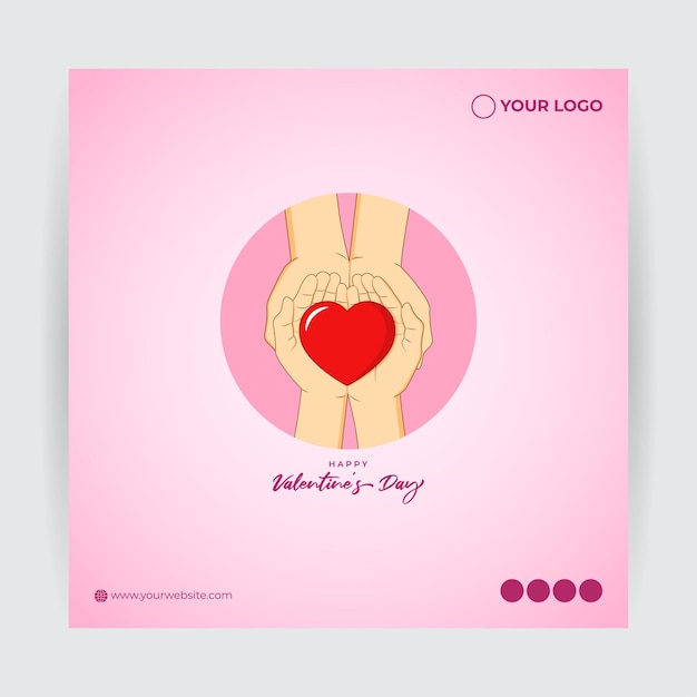 Ilustración de vector de saludo de concepto de feliz día de San Valentín