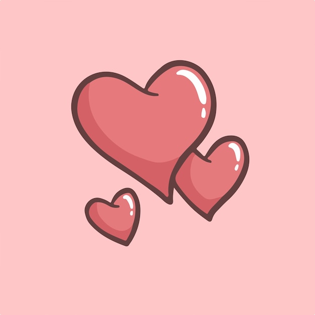 Ilustración de vector de San Valentín de símbolo de amor