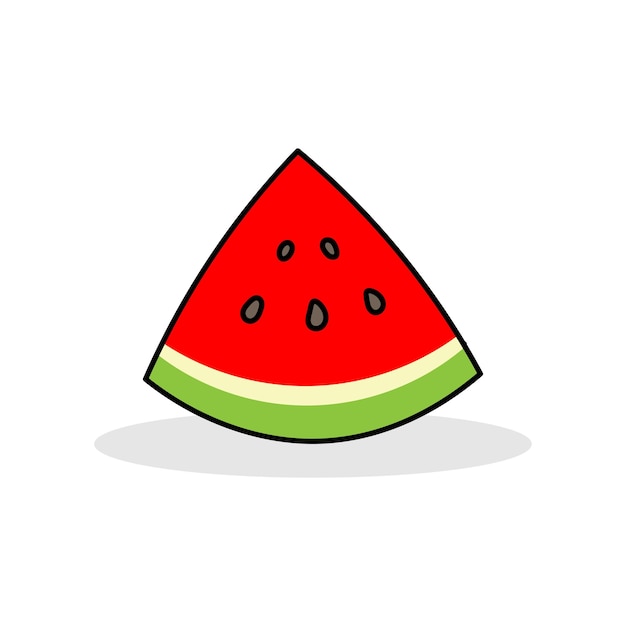 Ilustración de vector de sandía de color aislado sobre fondo blanco
