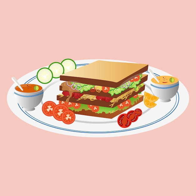 Ilustración del vector sándwich