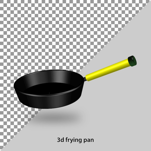 Ilustración de vector de sartén 3D.