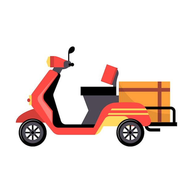 Ilustración del vector del scooter de entrega