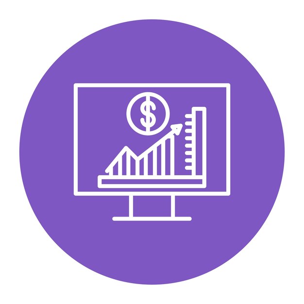 Ilustración del vector de seguimiento de las ventas
