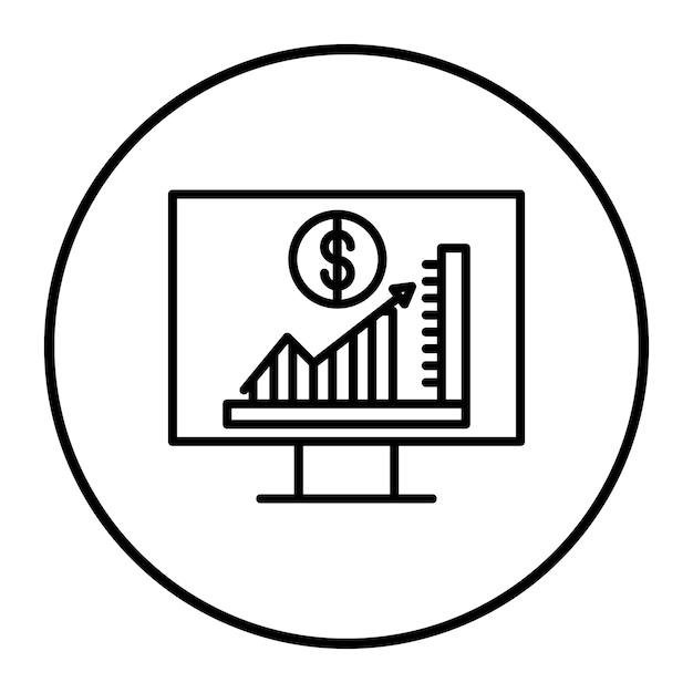 Ilustración del vector de seguimiento de las ventas