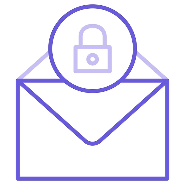 Ilustración del vector de seguridad del correo electrónico