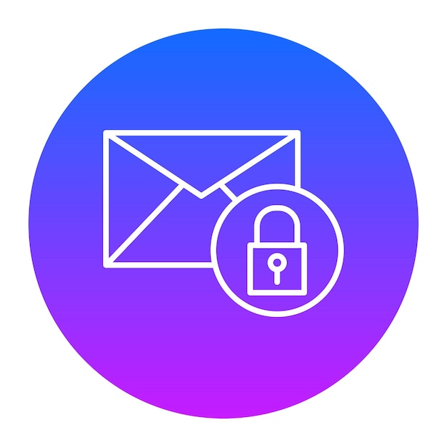Ilustración del vector de seguridad del correo electrónico