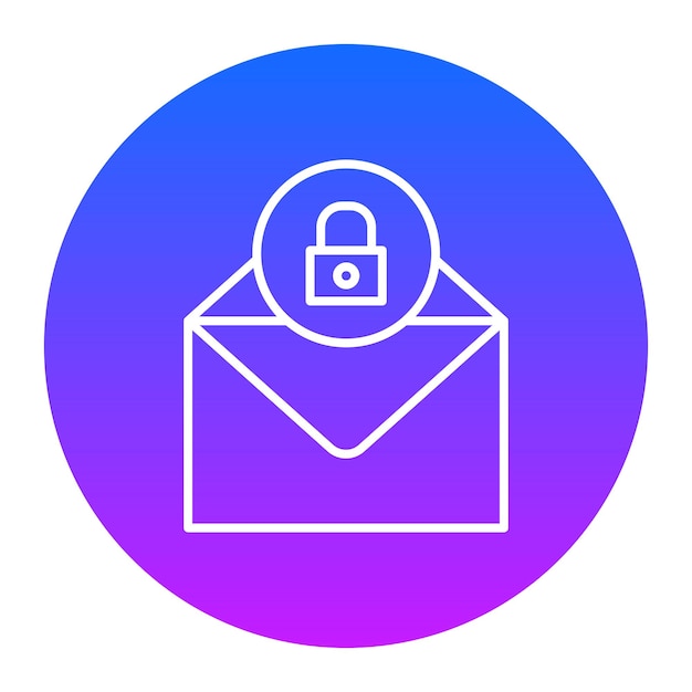 Ilustración del vector de seguridad del correo electrónico