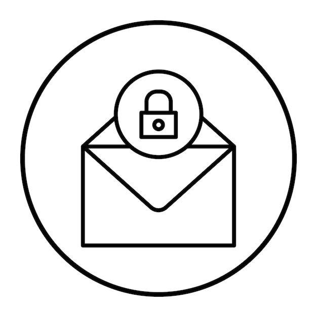 Ilustración del vector de seguridad del correo electrónico