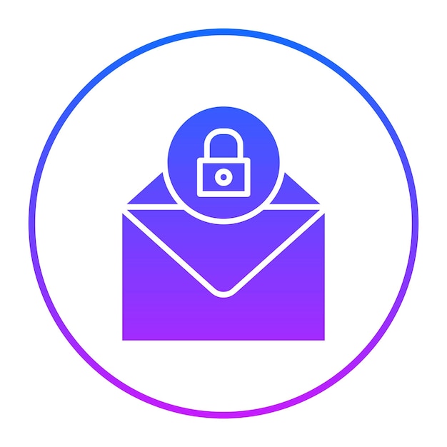 Ilustración del vector de seguridad del correo electrónico