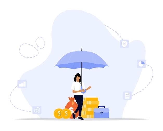 Ilustración de Vector de seguridad de gestión de activos