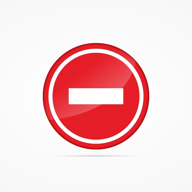 Ilustración de Vector de señal de stop roja de pared