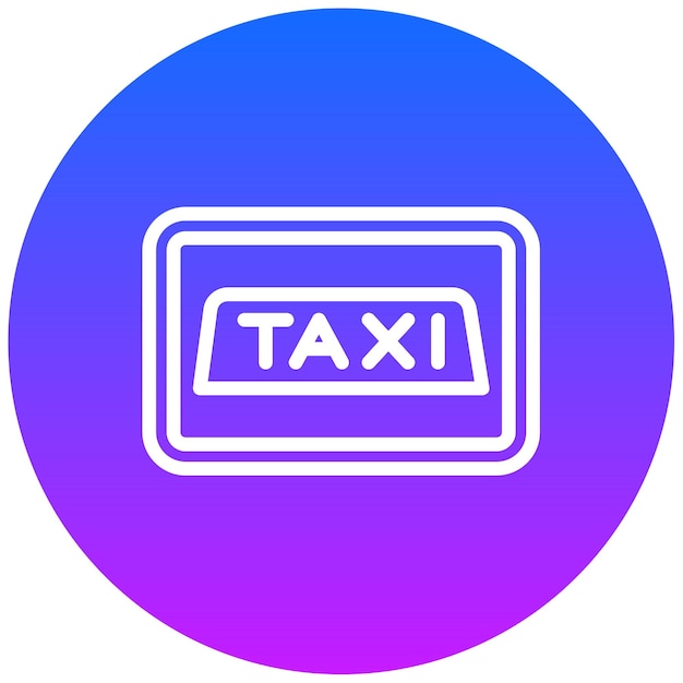Ilustración del vector de la señal de taxi