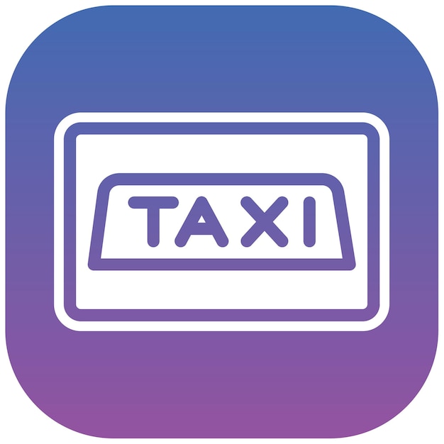 Ilustración del vector de la señal de taxi