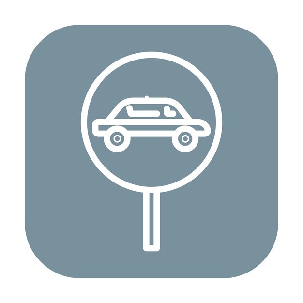 Ilustración del vector de la señal de taxi
