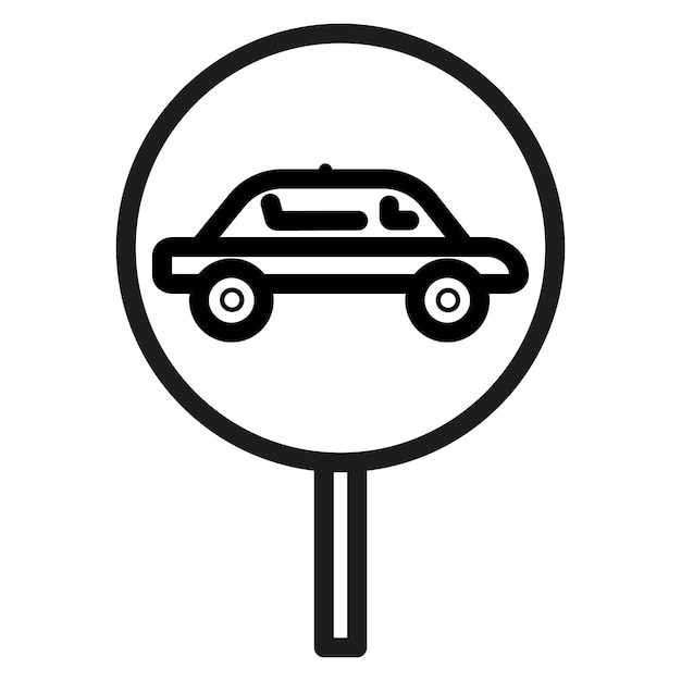 Ilustración del vector de la señal de taxi