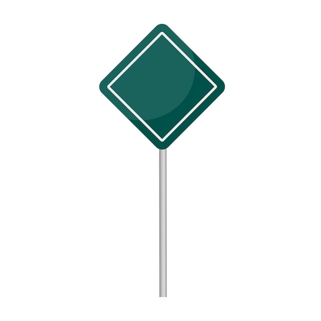 Ilustración de vector de señal de tráfico verde en blanco