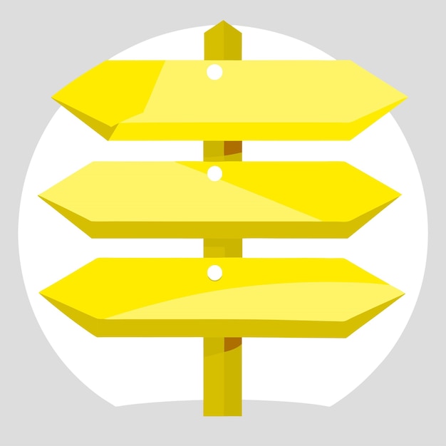 Ilustración del vector de señalización direccional de la flecha de la señalización de carreteras de doble cara